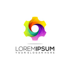 GEARS COLORFUL LOGO TEMPLATE