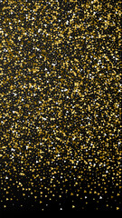 Gold triangles luxury sparkling confetti. Scattere