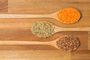 Round lentil heap in studio 