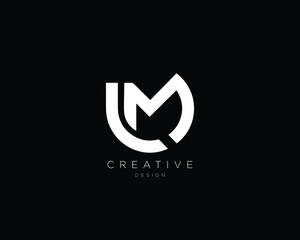 Professional and Minimalist Letter UM Logo Design, Editable in Vector Format - obrazy, fototapety, plakaty