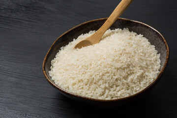 White basmati rice at studio