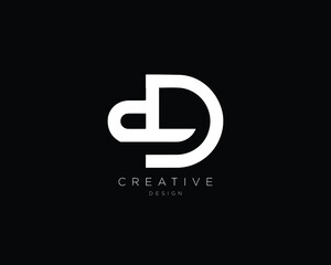 Professional and Minimalist Letter DD Logo Design, Editable in Vector Format