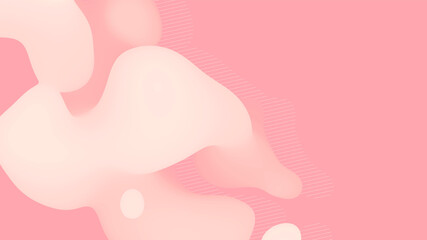 Liquid pastel metaball organic structure. The liquid viscous droplets with gradient color on a light background. Fluid abstract futuristic shapes. Vector illustration.