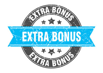 extra bonus round stamp with ribbon. label sign