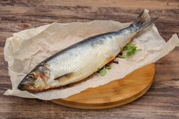 Salted Herring fish with pepper