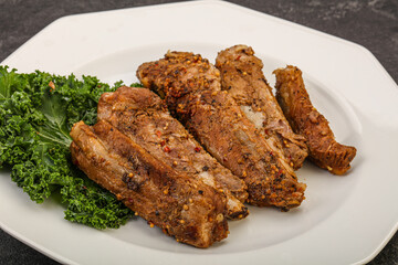 Stewed pork ribs with spices