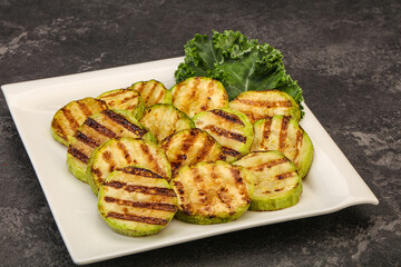 Vegan cuisine Grilled zucchini slices
