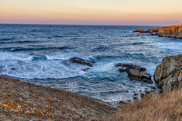 Fototapeta na wymiar sunset over the black sea