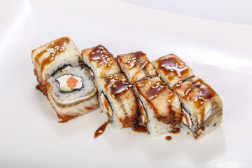 Japanese traditional roll with eel