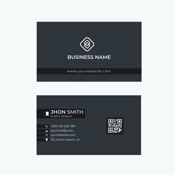 Black business card template design