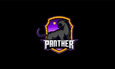 Panther mascot logo esport vector