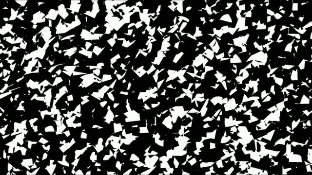 Black and white shapes in the waves - animation