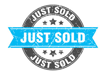 just sold round stamp with ribbon. label sign