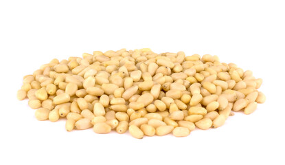 pine nuts isolated on white background