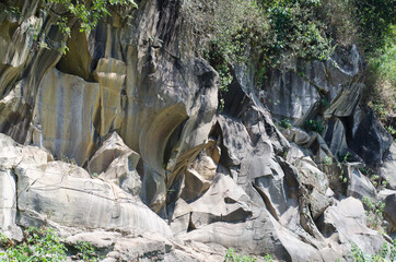 Beautifull scenery of rock cliff