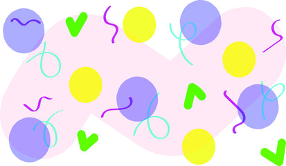 Colored bright brush strokes for the children`s background, vector abstract image. Beautiful texture of brush strokes and lines for design of packaging or postcard.