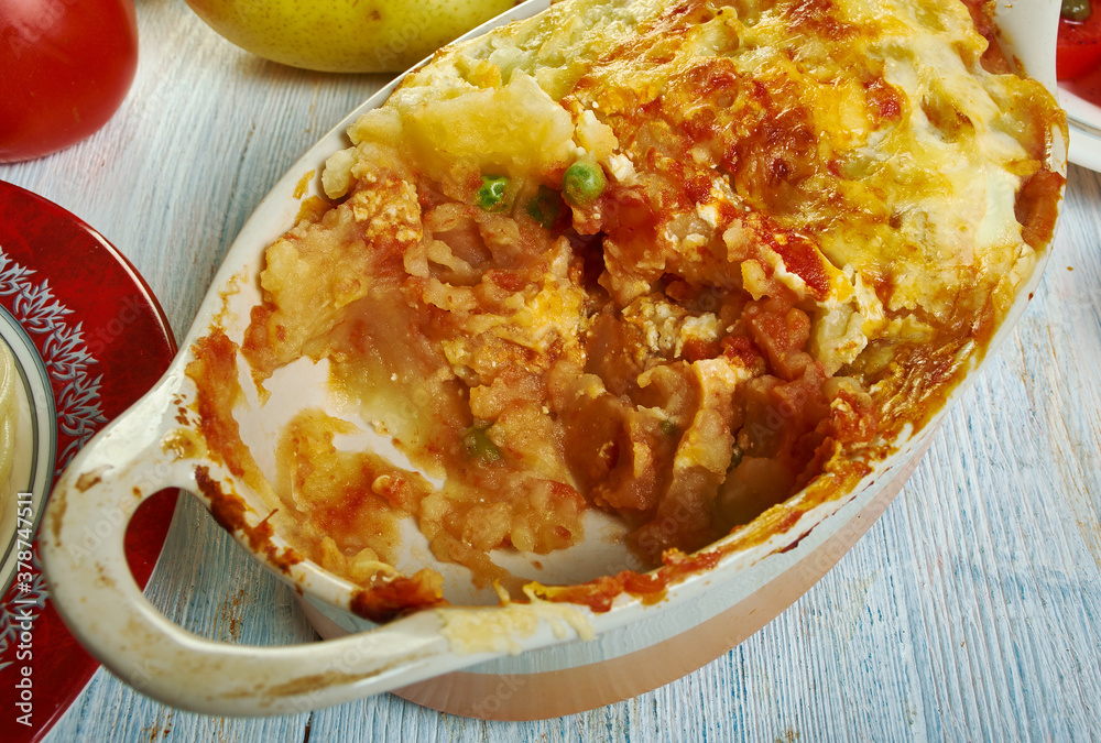 Poster Sicilian Gatto' di patate con ragu