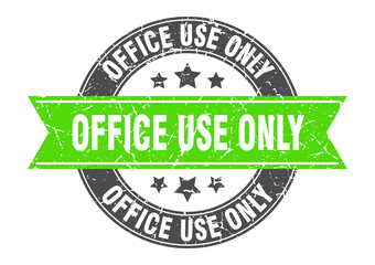 office use only round stamp with ribbon. label sign