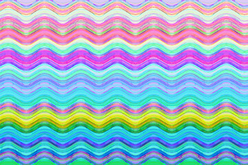 Colorful wavy stripes pattern. Horizontal curvy lines. Digital illustration.