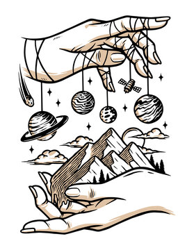 The universe in your hand illustration