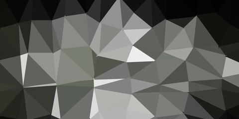 Fototapeta premium Dark gray vector geometric polygonal wallpaper.