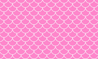 mermaid pattern, fish scale pattern art line on pink background, mermaid tail pattern line art for decoration
