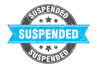 suspended round stamp with ribbon. label sign