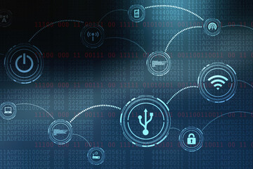 Digital Abstract technology background,2d illustration