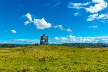 Bird observation tower in the Katinger Watt by Toenning