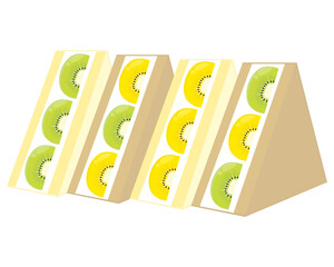 フルーツサンドとサンドウィッチのベクターイラスト Bread Wall Mural Bre Nisi
