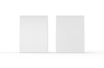 Fototapeta premium Promotional table talker mockup template on isolated white background, ready for design presentation, 3d illustration