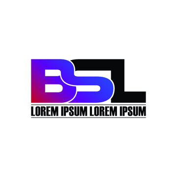 BSL letter monogram logo design vector