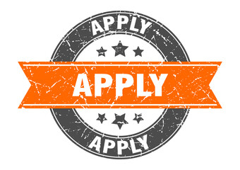 apply round stamp with ribbon. label sign