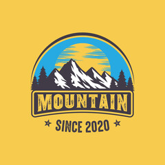 Mountains logo design vector template