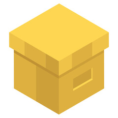 Obraz premium Icon of package in isometric design 