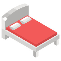 
Bed icon design isometric vector 
