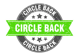 Obraz premium circle back round stamp with ribbon. label sign