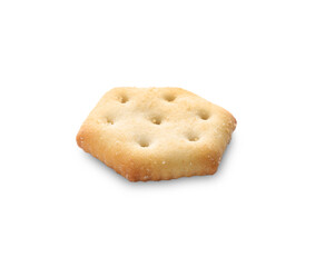 Crispy cracker isolated on white. Delicious snack