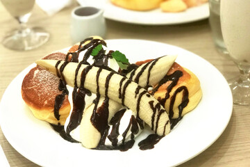バナナチョコパンケーキ
