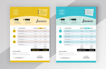 Modern Business Invoice Bill Template	