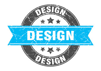Fototapeta premium design round stamp with ribbon. label sign
