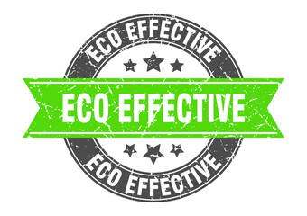 eco effective round stamp with ribbon. label sign