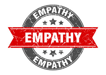 empathy round stamp with ribbon. label sign