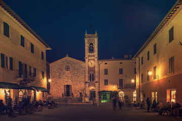 Tuscany town at night