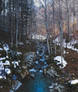 river in winter