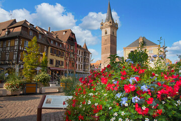 Obernai im Elsass im Frühherbst