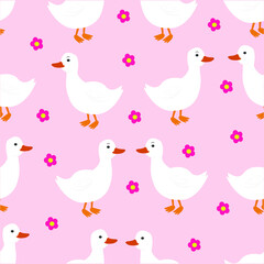 Duck Seamless pattern Background Vector
