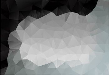 Black Triangles Shape Abstract Low Poly Gradient Polygonal Background Vector Illustration
