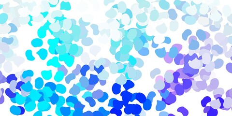 Light pink, blue vector texture with memphis shapes.