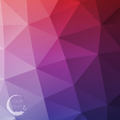 Triangulated low poly background.Vector